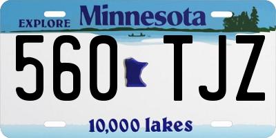 MN license plate 560TJZ