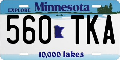 MN license plate 560TKA