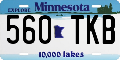 MN license plate 560TKB
