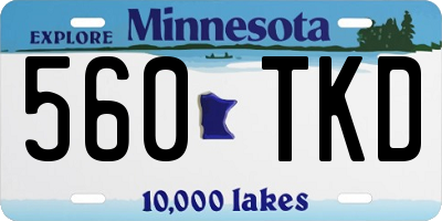 MN license plate 560TKD