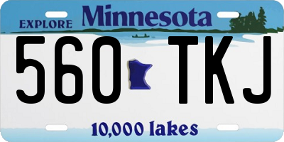 MN license plate 560TKJ
