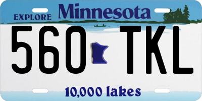 MN license plate 560TKL