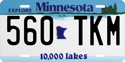 MN license plate 560TKM