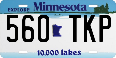 MN license plate 560TKP