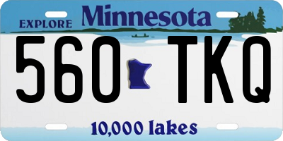 MN license plate 560TKQ