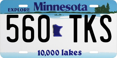 MN license plate 560TKS