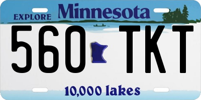 MN license plate 560TKT