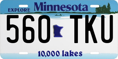 MN license plate 560TKU