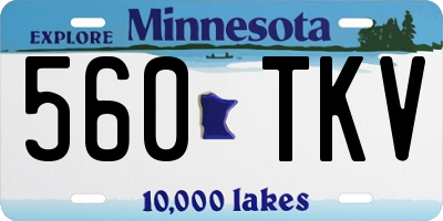 MN license plate 560TKV