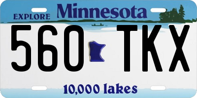 MN license plate 560TKX