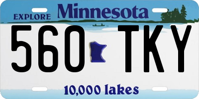 MN license plate 560TKY