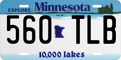 MN license plate 560TLB