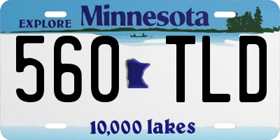 MN license plate 560TLD