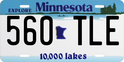 MN license plate 560TLE