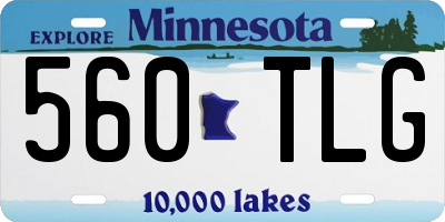 MN license plate 560TLG