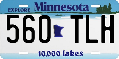 MN license plate 560TLH