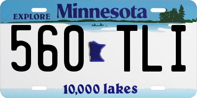 MN license plate 560TLI