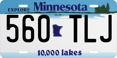 MN license plate 560TLJ
