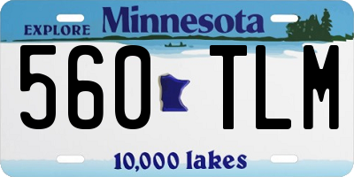 MN license plate 560TLM