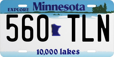 MN license plate 560TLN