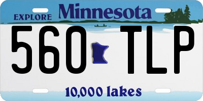 MN license plate 560TLP