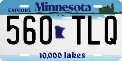 MN license plate 560TLQ