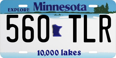 MN license plate 560TLR