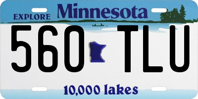 MN license plate 560TLU