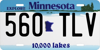 MN license plate 560TLV