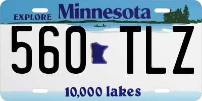 MN license plate 560TLZ