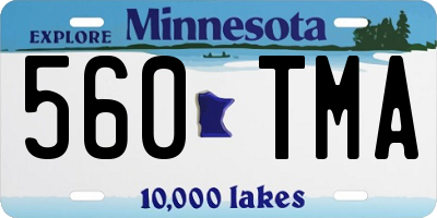 MN license plate 560TMA