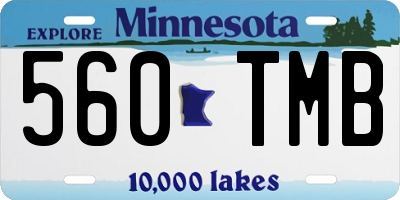 MN license plate 560TMB