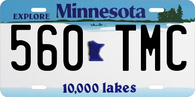 MN license plate 560TMC
