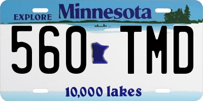 MN license plate 560TMD