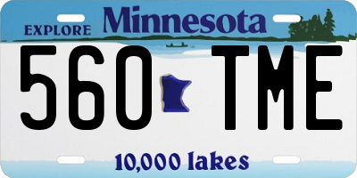 MN license plate 560TME