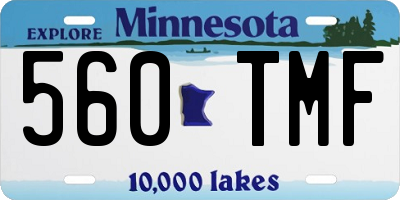 MN license plate 560TMF