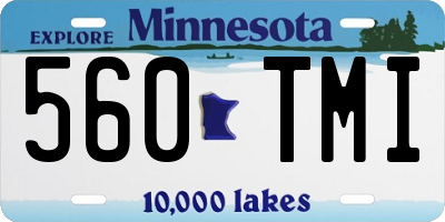 MN license plate 560TMI