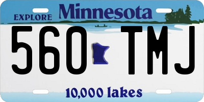 MN license plate 560TMJ