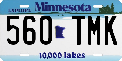 MN license plate 560TMK