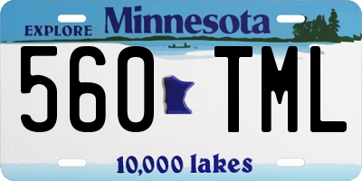MN license plate 560TML