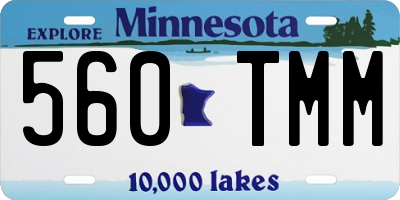 MN license plate 560TMM