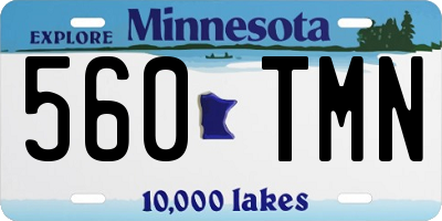 MN license plate 560TMN