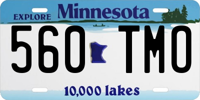 MN license plate 560TMO