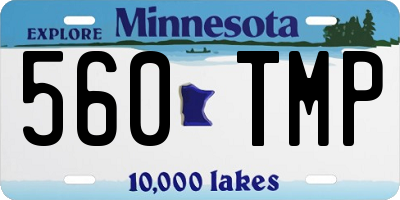 MN license plate 560TMP
