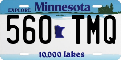 MN license plate 560TMQ
