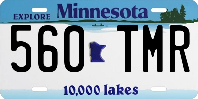 MN license plate 560TMR