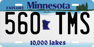 MN license plate 560TMS