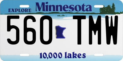MN license plate 560TMW
