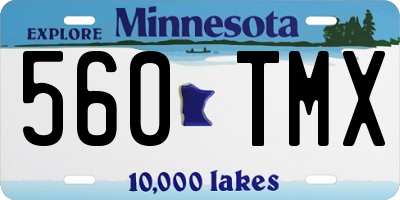 MN license plate 560TMX