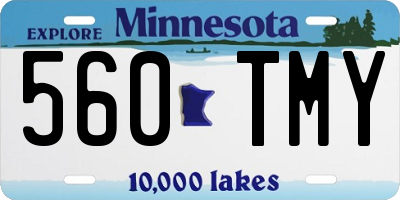 MN license plate 560TMY